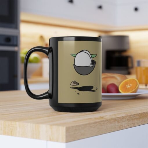 ☕🛸👶🌌 Floating Away Black Mug – Sip While You Hover - Image 14