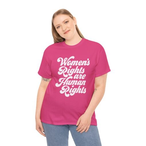 ✊💜 Women’s Rights Are Human Rights Unisex T-Shirt – Wear the Truth - Image 3