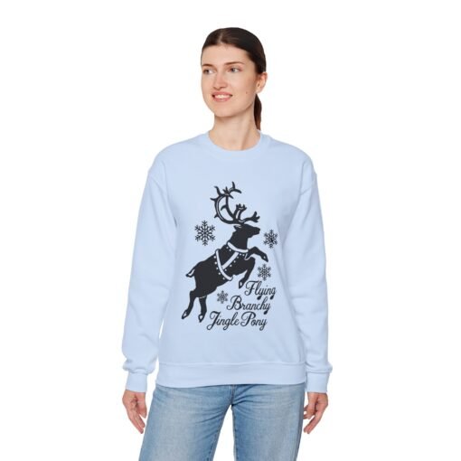 🦌✨ Flying Branchy Jingle Pony Unisex Sweatshirt – Absurdly Festive & Proud of It - Image 8