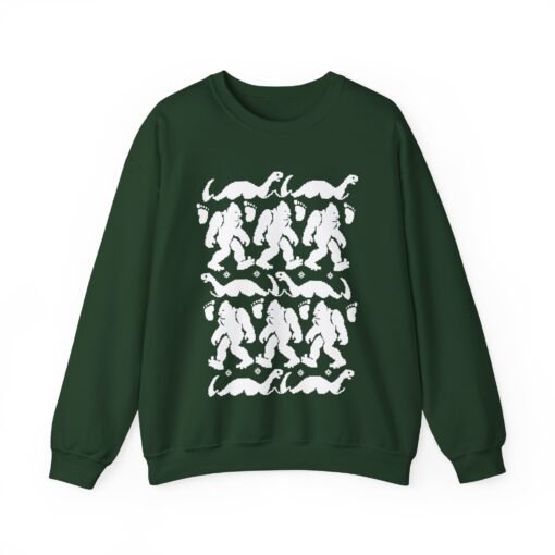 🦶🦕🎄 Bigfoot & Nessie Ugly Christmas Sweater – Mythical, Merry, and Totally Festive - Image 12