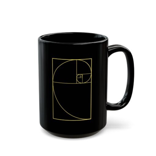 ☕ Golden Ratio Spiral Black Mug – Sip in Perfect Proportion - Image 11