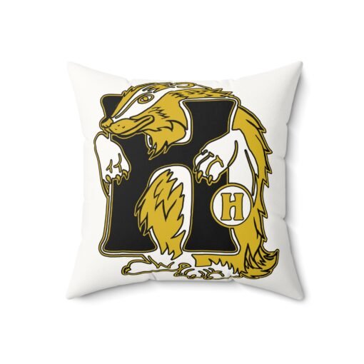 🦡💛 House of Badger Faux Suede Throw Pillow – Loyalty Meets Cozy Charm - Image 7