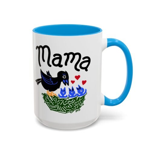 ☕ Mama Bird Color Accent Mug – Love From Above - Image 66