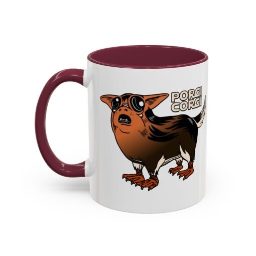 ☕🐶🐧✨ Porgi Corgi Color Accent Mug – Sip with Galactic Cuteness - Image 32