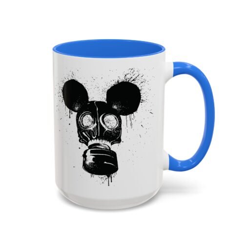 🐭☣️ Gas Mask Mouse Accent Mug – Sip with a Side of Strange - Image 58