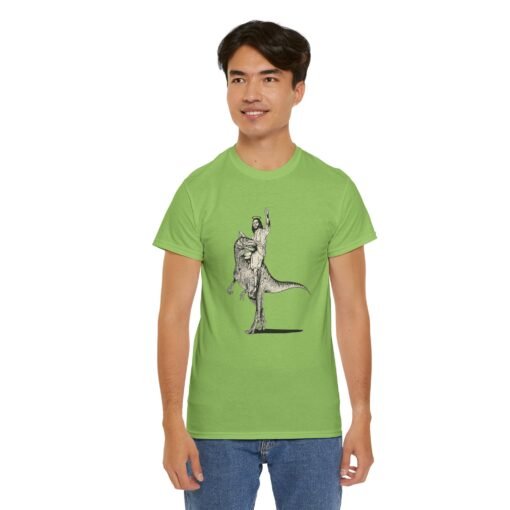 🦕✝️ Jesus Rides a Dinosaur Unisex T-Shirt – Prehistoric Praise & Holy Hilarity - Image 7