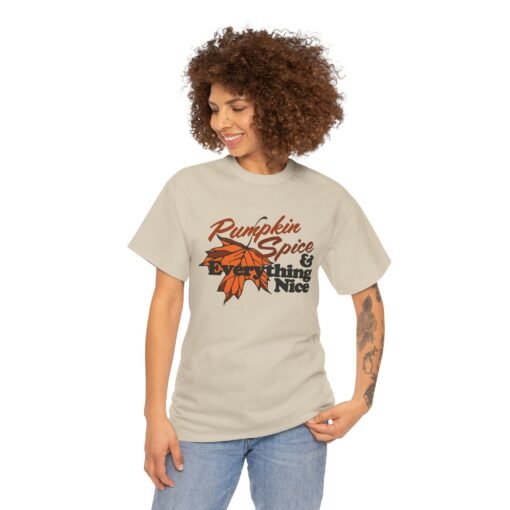 🍂🎃 Pumpkin Spice & Everything Nice Unisex T-Shirt – Fall Vibes in Full Flavor - Image 3