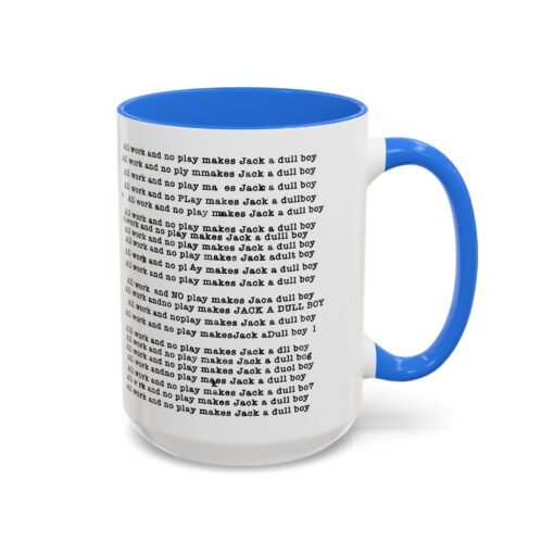 ☕ All Work and No Play Color Accent Mug – A Sip of Madness - Image 58
