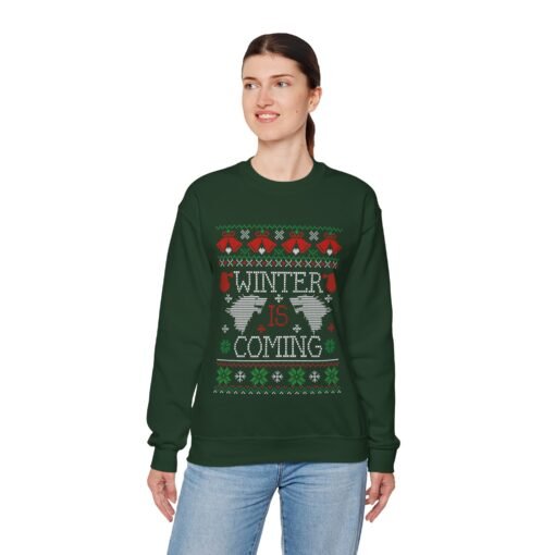 Winter is Coming | Ugly Christmas Sweater | Unisex | Sweatshirt | Direwolf - Image 8
