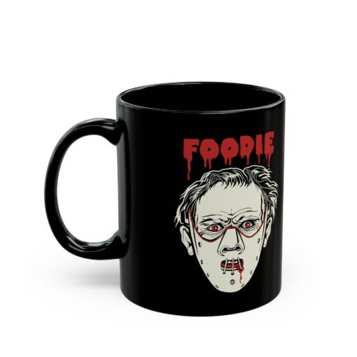 ☕ "Foodie" Black Mug – Sip with a Taste for the Twisted - Image 2
