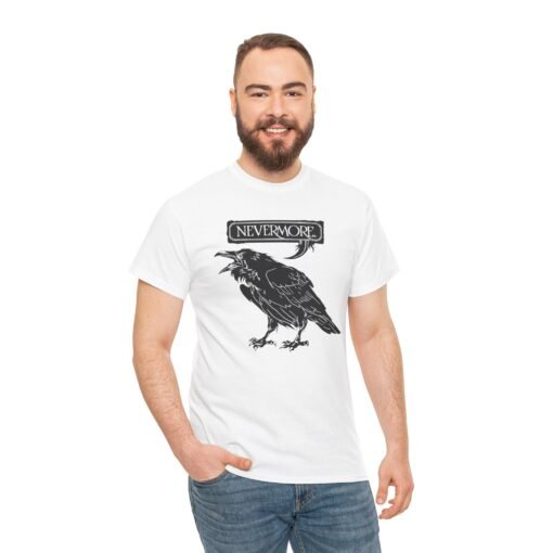 Nevermore The Raven | Unisex | Heavy Cotton | T-Shirt | Poe | Poetry | Gothic - Image 4