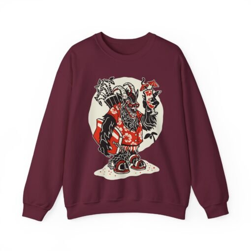 🏖️ Krampus Island Unisex Sweatshirt – Naughty Never Looked So Chill - Image 10