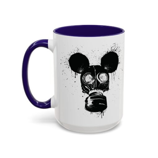 🐭☣️ Gas Mask Mouse Accent Mug – Sip with a Side of Strange - Image 56