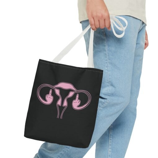 🖕🩷 Ovaries with Middle Fingers Tote Bag – Boldly Carry It All - Image 15