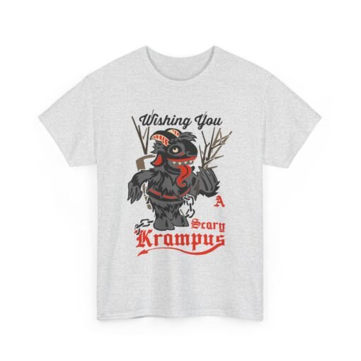 🎄👹 Wishing You a Scary Krampus Unisex T-Shirt – Holiday Cheer with a Creepy Twist - Image 11
