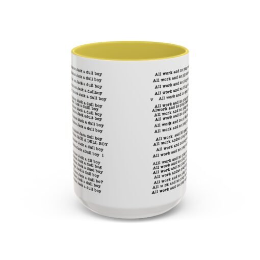☕ All Work and No Play Color Accent Mug – A Sip of Madness - Image 89
