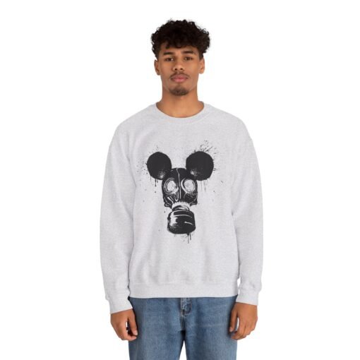 🐭☣️ Gas Mask Mouse Unisex Sweatshirt – Soft, Strange, and Slightly Sinister - Image 5