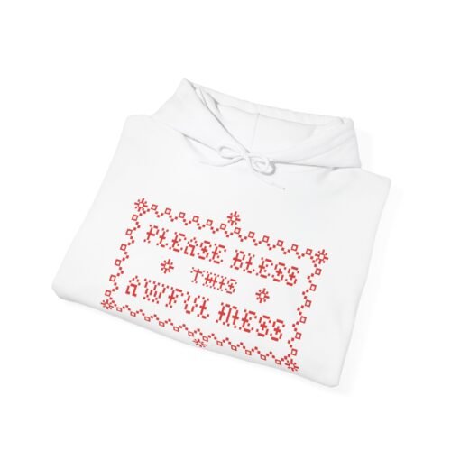 🧵😅 Please Bless This Awful Mess Unisex Hoodie – Cozy Up to the Chaos - Image 4