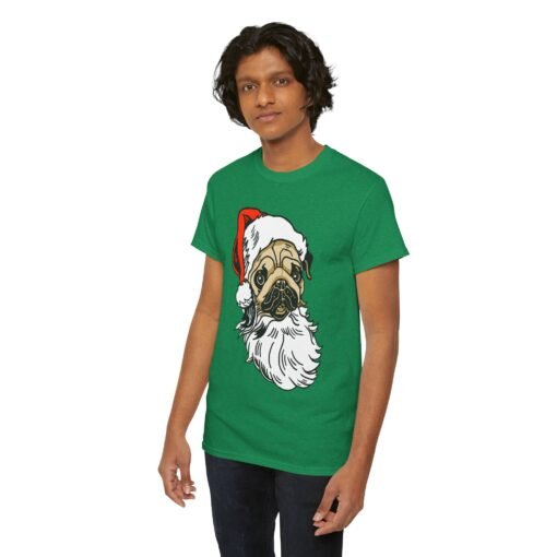 🎅🐾 Pug Santa Unisex T-Shirt – Ho Ho Hilarious Holiday Vibes - Image 6