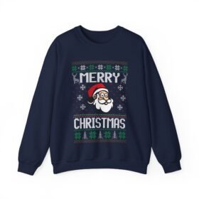 🎅🎄 Merry Christmas Santa Unisex Sweatshirt – Classic Cheer in Ugly Sweater Style