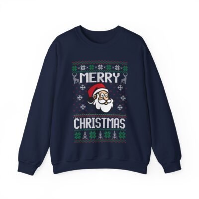 🎅🎄 Merry Christmas Santa Unisex Sweatshirt – Classic Cheer in Ugly Sweater Style