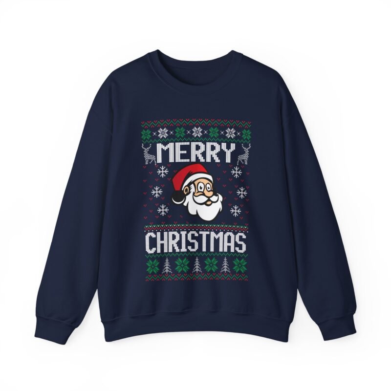 🎅🎄 Merry Christmas Santa Unisex Sweatshirt – Classic Cheer in Ugly Sweater Style