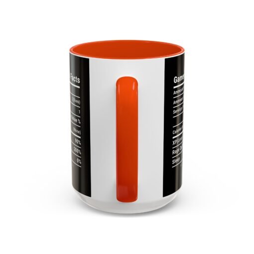 ☕🎮 Gamer Nutrition Facts Color Accent Mug – Fuel for Every Respawn - Image 79