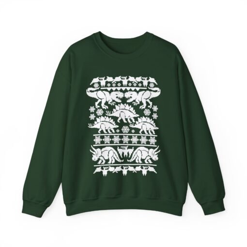 🦖🎄 Dino-Mite Christmas Unisex Sweatshirt – Ugly Sweater Style with Prehistoric Cheer - Image 12