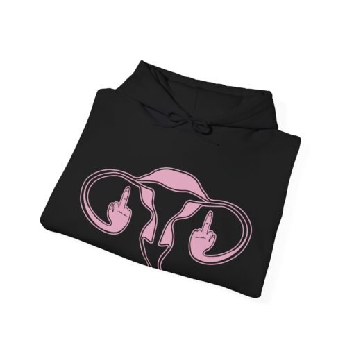🖕🩷 Ovaries with Middle Fingers Unisex Hoodie – Fierce, Loud, and Unapologetically You - Image 2