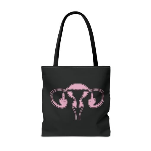 🖕🩷 Ovaries with Middle Fingers Tote Bag – Boldly Carry It All - Image 10