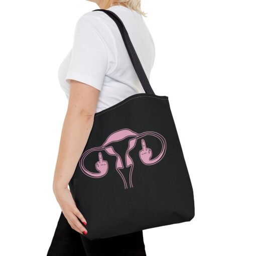 🖕🩷 Ovaries with Middle Fingers Tote Bag – Boldly Carry It All - Image 8