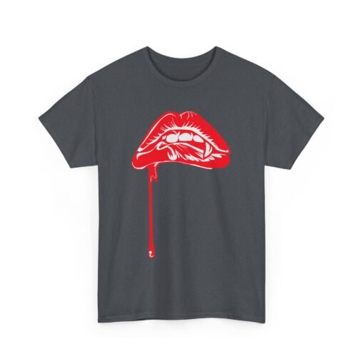 💋🩸 Vampire Bite Lips Unisex T-Shirt – Sink Into Style - Image 16