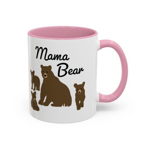 🧸 Mama Bear Color Accent Mug – Fierce Sips, Cozy Vibes - Image 3