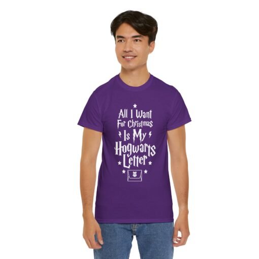 🧙‍♂️🎄 All I Want for Christmas Is My Hogwarts Letter Unisex T-Shirt – A Magical Holiday Wish - Image 6