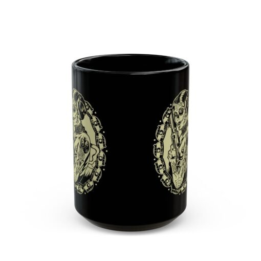 ☕💀🌹 Sugar Skull Leia Black Mug – Sip with Strength, Style & Rebellion - Image 7