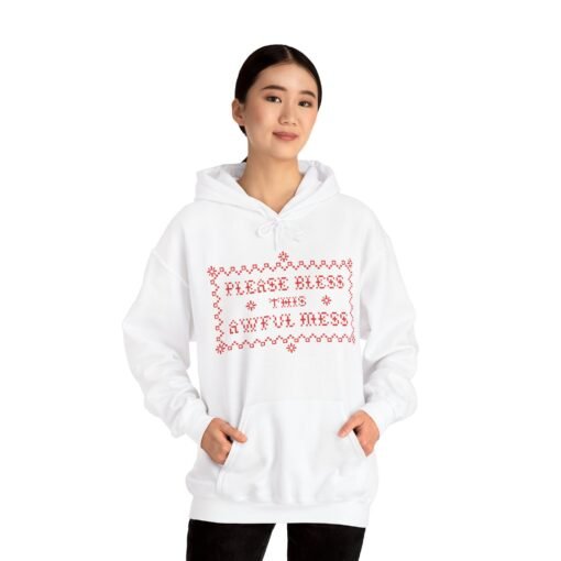 🧵😅 Please Bless This Awful Mess Unisex Hoodie – Cozy Up to the Chaos - Image 7
