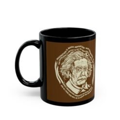 Alternative view of ☕🧠✨ Einstein Imagination Black Mug – Fuel for the Mind That Wanders