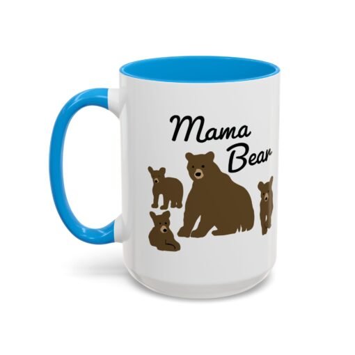 🧸 Mama Bear Color Accent Mug – Fierce Sips, Cozy Vibes - Image 24