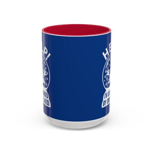 ☕❄️🎄 Help! I'm Surrounded By Snowflakes Color Accent Mug – Sip with Seasonal Sass - Image 53