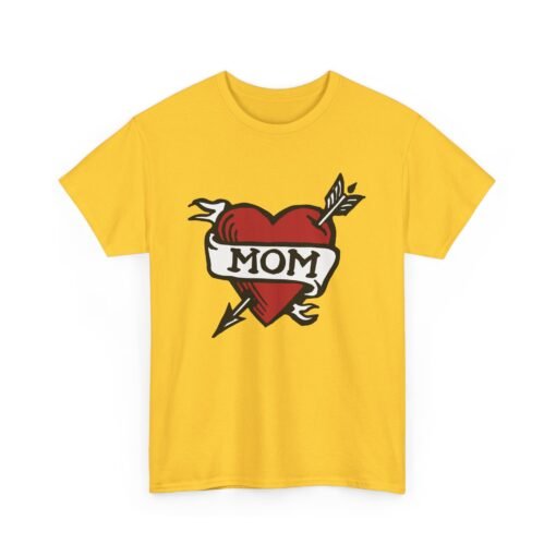 💘 Retro Mom Heart Unisex T-Shirt – Classic Ink, Eternal Love - Image 13