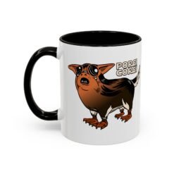 ☕🐶🐧✨ Porgi Corgi Color Accent Mug – Sip with Galactic Cuteness