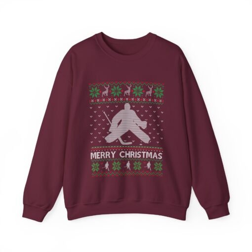 🏒🎄 Hockey Holiday Unisex Sweatshirt – Slapshots & Season’s Greetings - Image 11