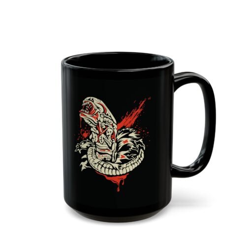 👶👽 Xenomorph Baby Black Mug – Cute, Creepy, and Caffeinated - Image 12