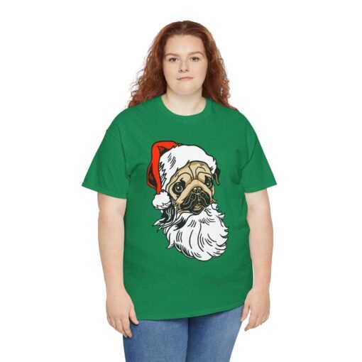 🎅🐾 Pug Santa Unisex T-Shirt – Ho Ho Hilarious Holiday Vibes - Image 5