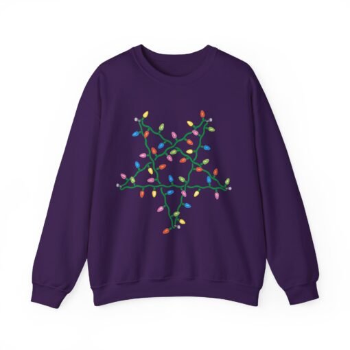 🔮 Holiday Pentagram Unisex Sweatshirt – Cozy, Creepy & Full of Cheer - Image 13