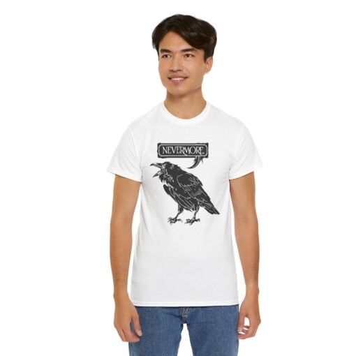 Nevermore The Raven | Unisex | Heavy Cotton | T-Shirt | Poe | Poetry | Gothic - Image 7