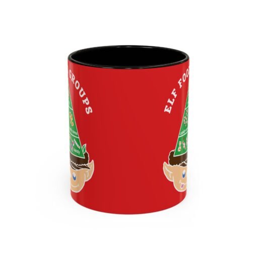 ☕🍬 Elf Food Groups Color Accent Mug – Sweet Sips from the North Pole - Image 5