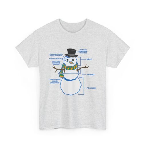 ⛄ Snowman Anatomy Unisex T-Shirt – Frosty Science with a Side of Laughs - Image 10
