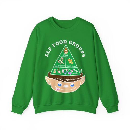 🍬 Elf Food Groups Unisex Sweatshirt – Warm, Whimsical, and Loaded with Sugar - Image 11