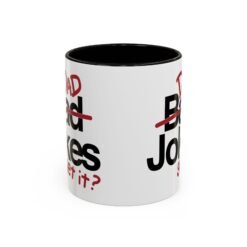 Alternative view of ☕ Dad Jokes Color Accent Mug – Get It? You Will.